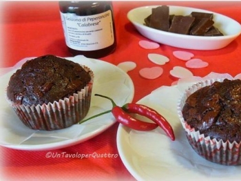 Muffin al cioccolato con gelatina di peperoncino calabrese